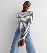 New Look Tall White Stripe Long Sleeve Bodysuit